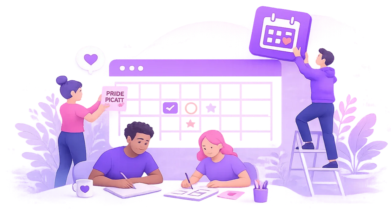 Community members planning an event together